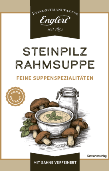 Steinpilzrahmsuppe, 390ml / Glas